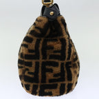 FENDI Zucca Canvas Peek A Boo Hand Bag 2way Brown Black71035A