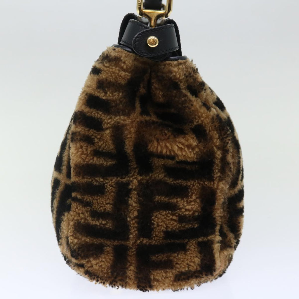 FENDI Zucca Canvas Peek A Boo Hand Bag 2way Brown Black71035A