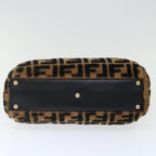FENDI Zucca Canvas Peek A Boo Hand Bag 2way Brown Black71035A