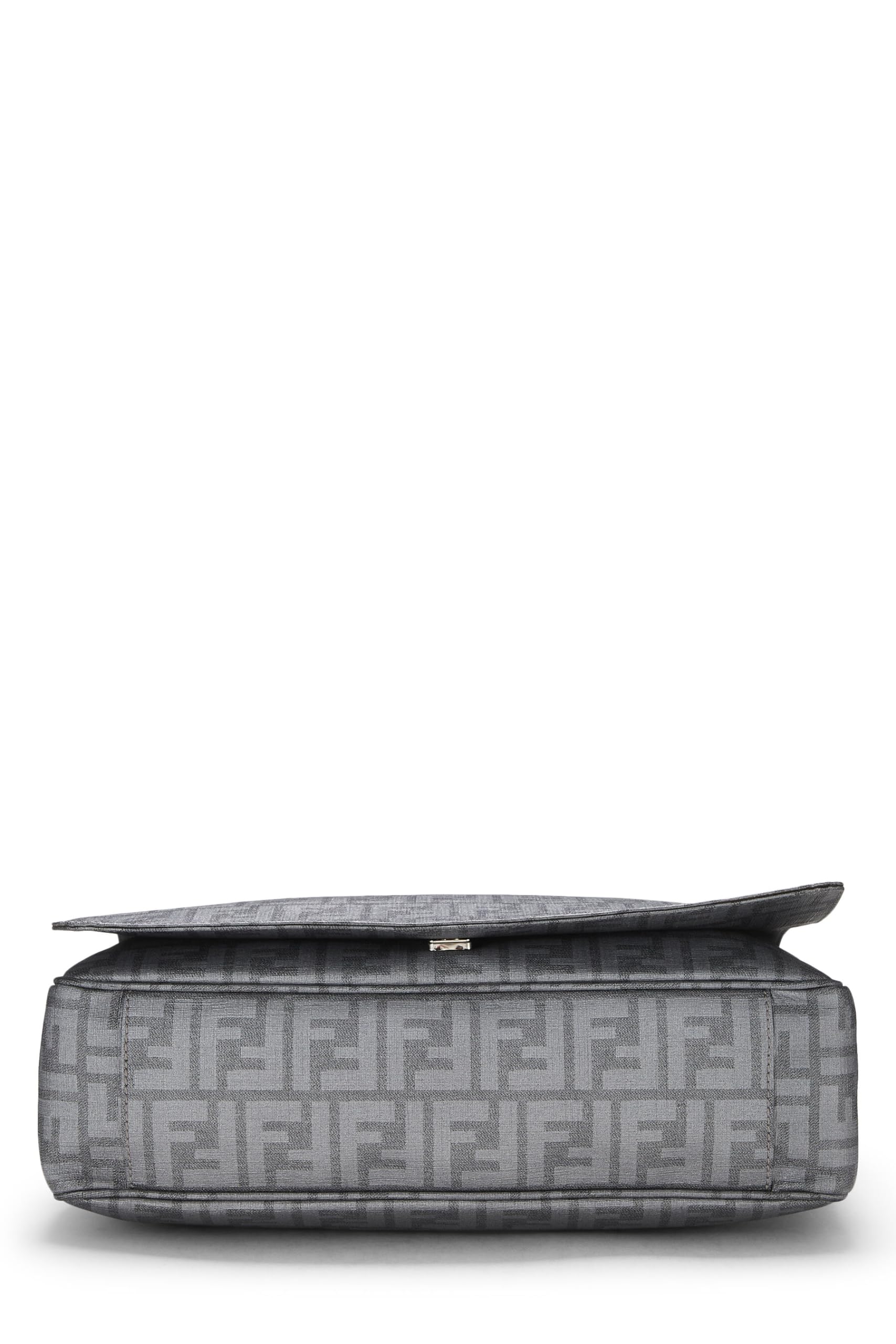 Fendi,  Grey Zucca Coated Canvas Messenger Large, Grey
