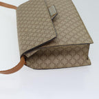 CELINE Macadam Canvas Shoulder Bag Coated Canvas Beige Auth 71054