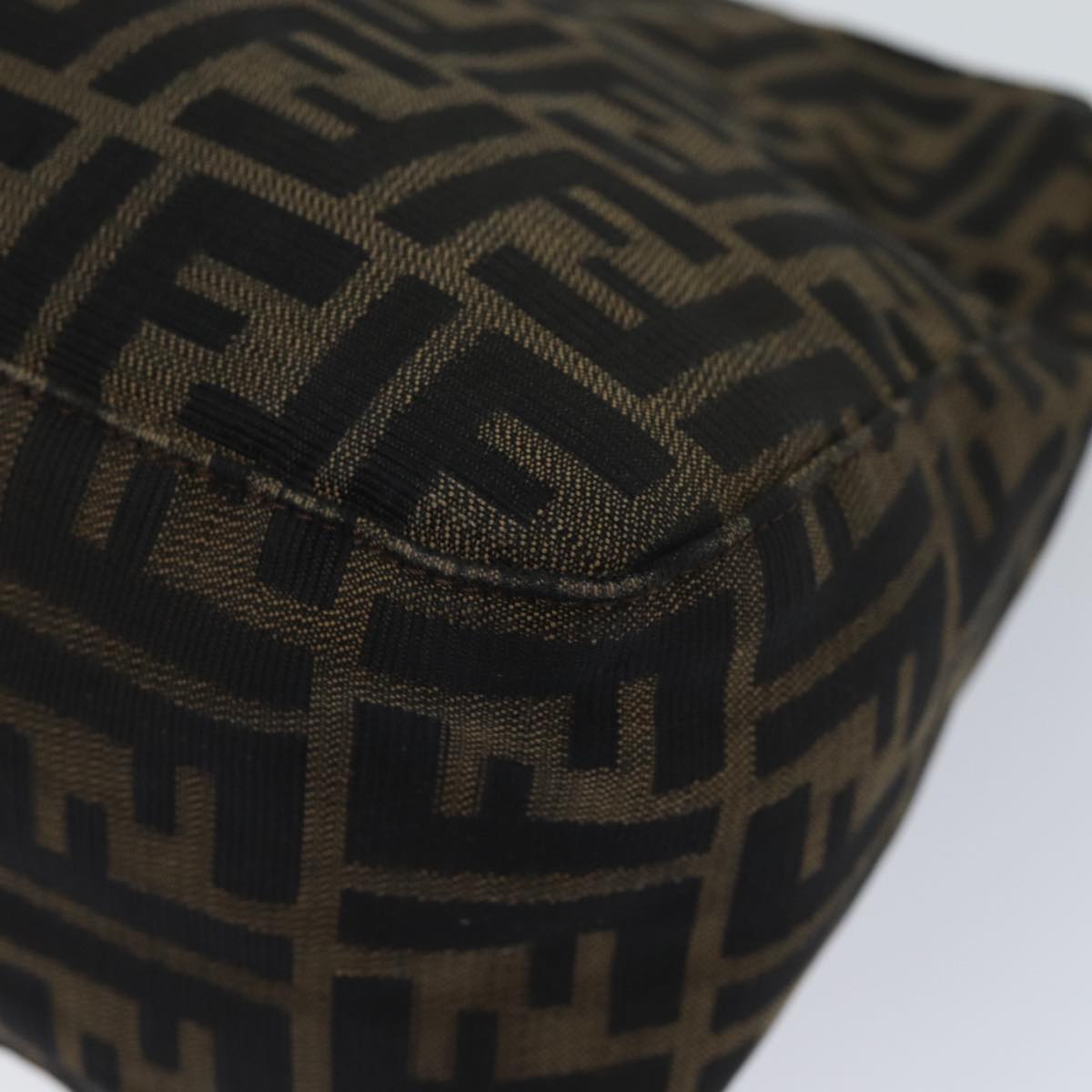 FENDI Zucca Canvas Mamma Baguette Shoulder Bag Brown71188