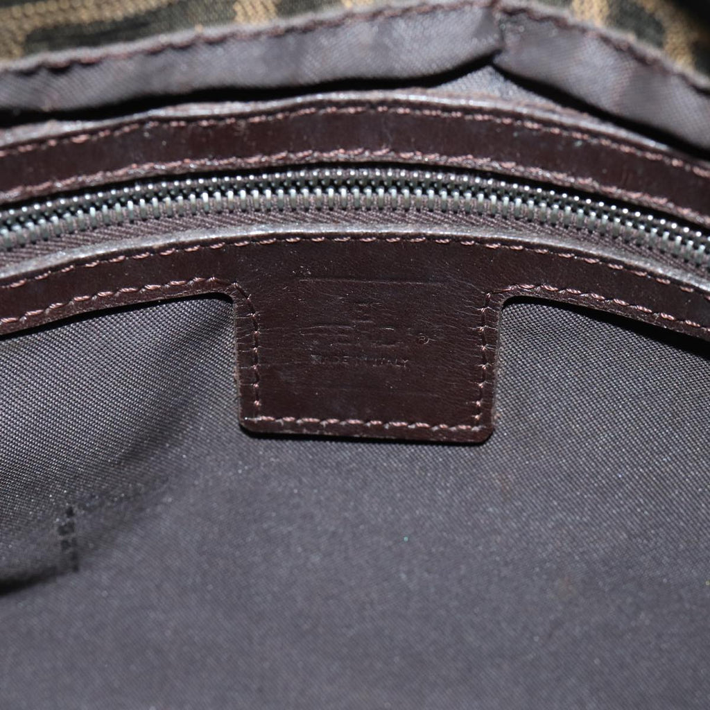 FENDI Zucca Canvas Mamma Baguette Shoulder Bag Brown71188