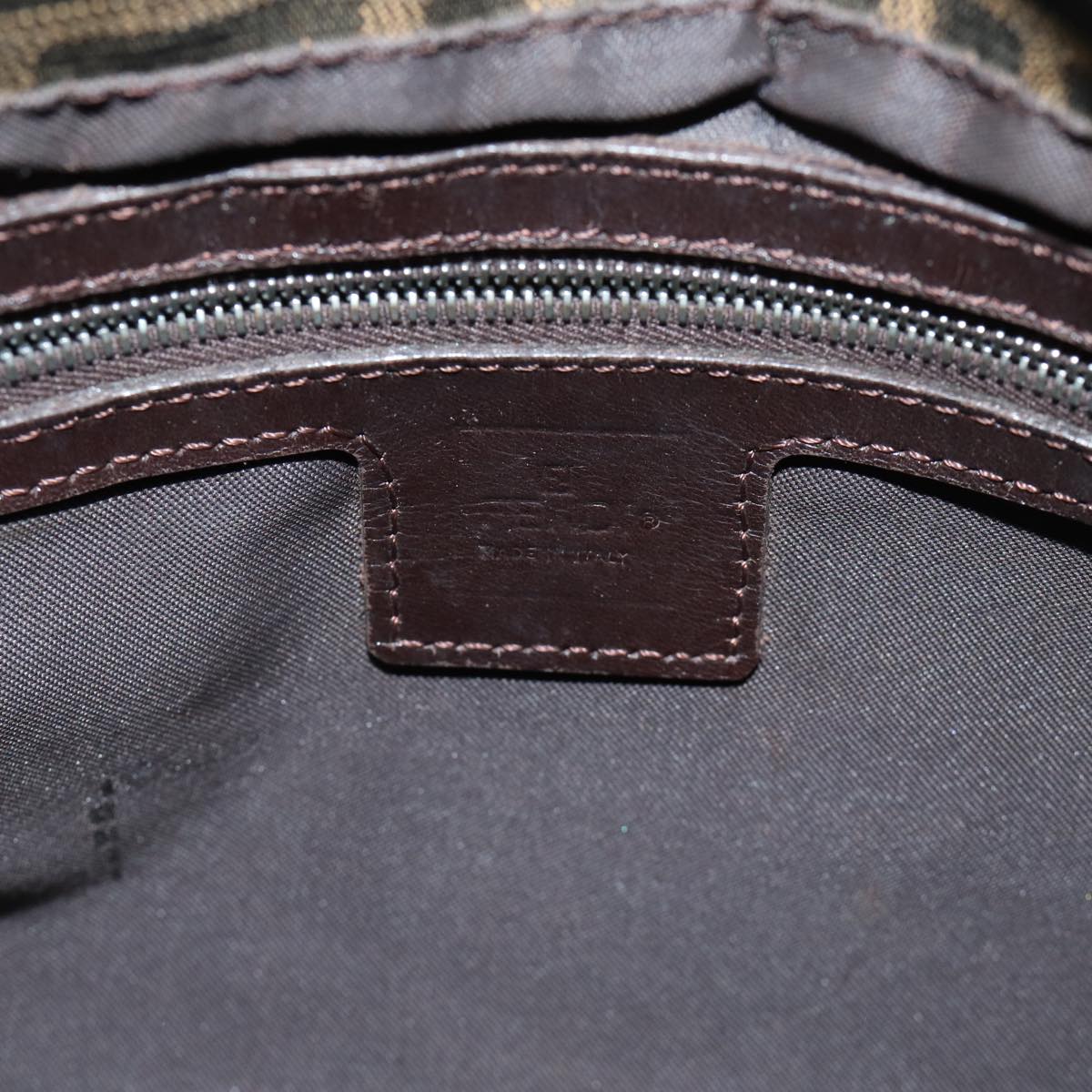 FENDI Zucca Canvas Mamma Baguette Shoulder Bag Brown71188
