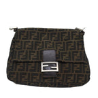 FENDI Zucca Canvas Mamma Baguette Shoulder Bag Brown71188