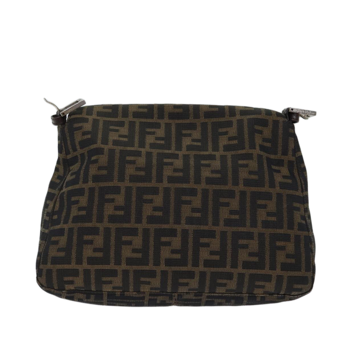 FENDI Zucca Canvas Mamma Baguette Shoulder Bag Brown71188