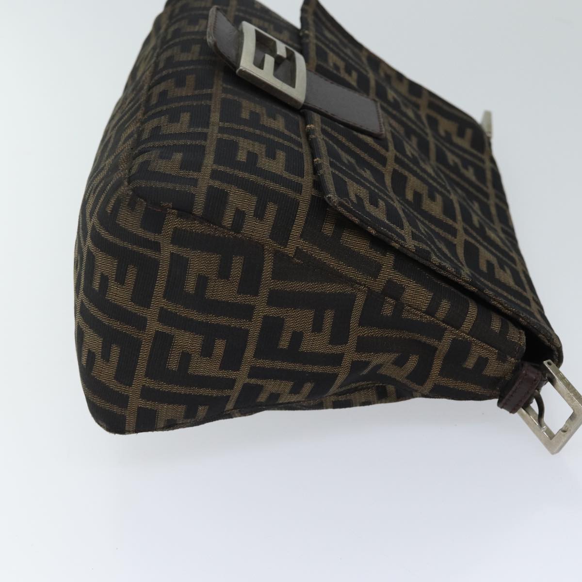 FENDI Zucca Canvas Mamma Baguette Shoulder Bag Brown71188