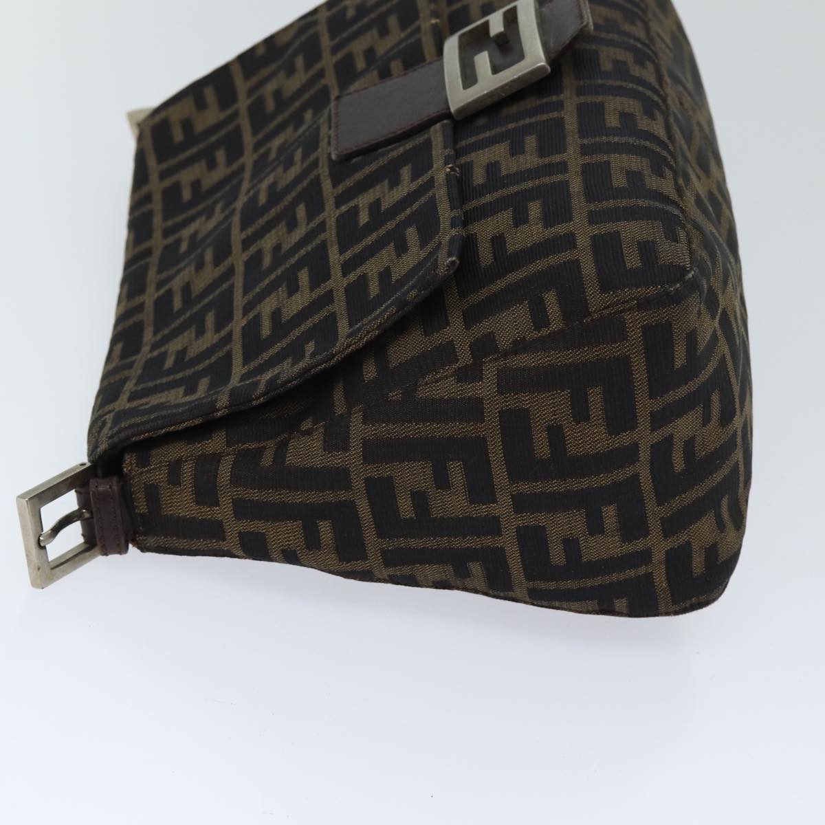 FENDI Zucca Canvas Mamma Baguette Shoulder Bag Brown71188
