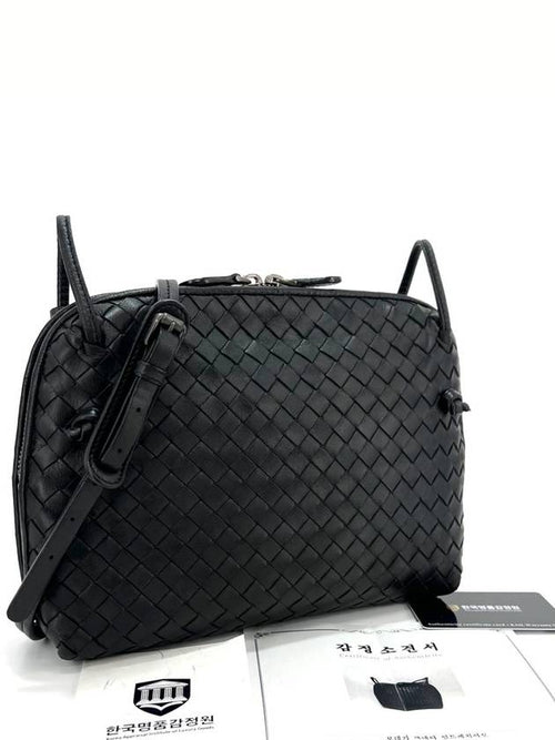 Bottega Veneta Intrecciato Nodini cross bag black