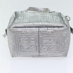 FENDI Zucca Canvas Hand Bag 2way Silver71228