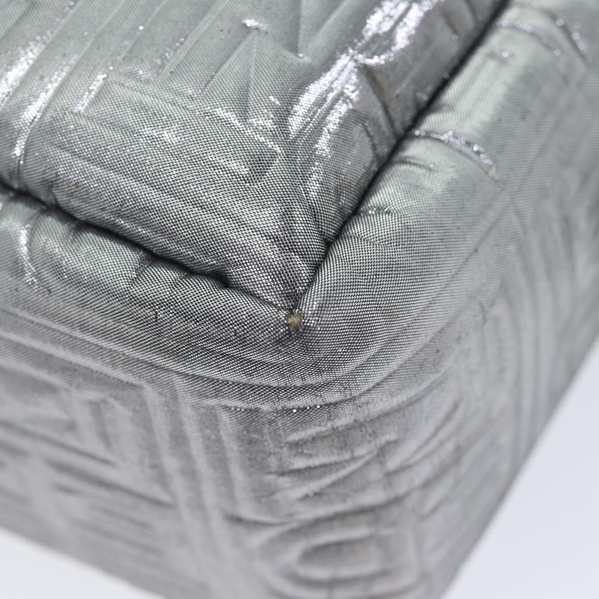 FENDI Zucca Canvas Hand Bag 2way Silver71228