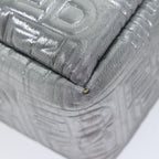 FENDI Zucca Canvas Hand Bag 2way Silver71228