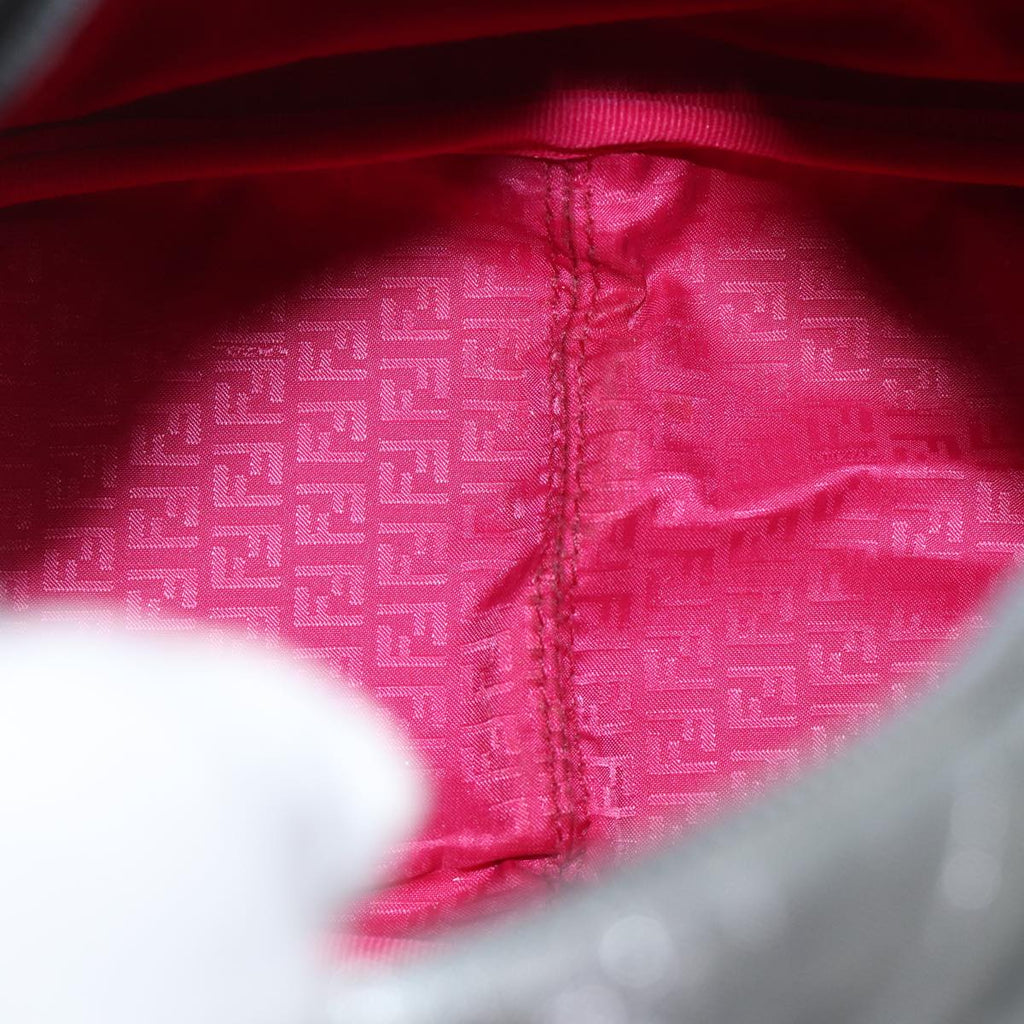 FENDI Zucca Canvas Hand Bag 2way Silver71228