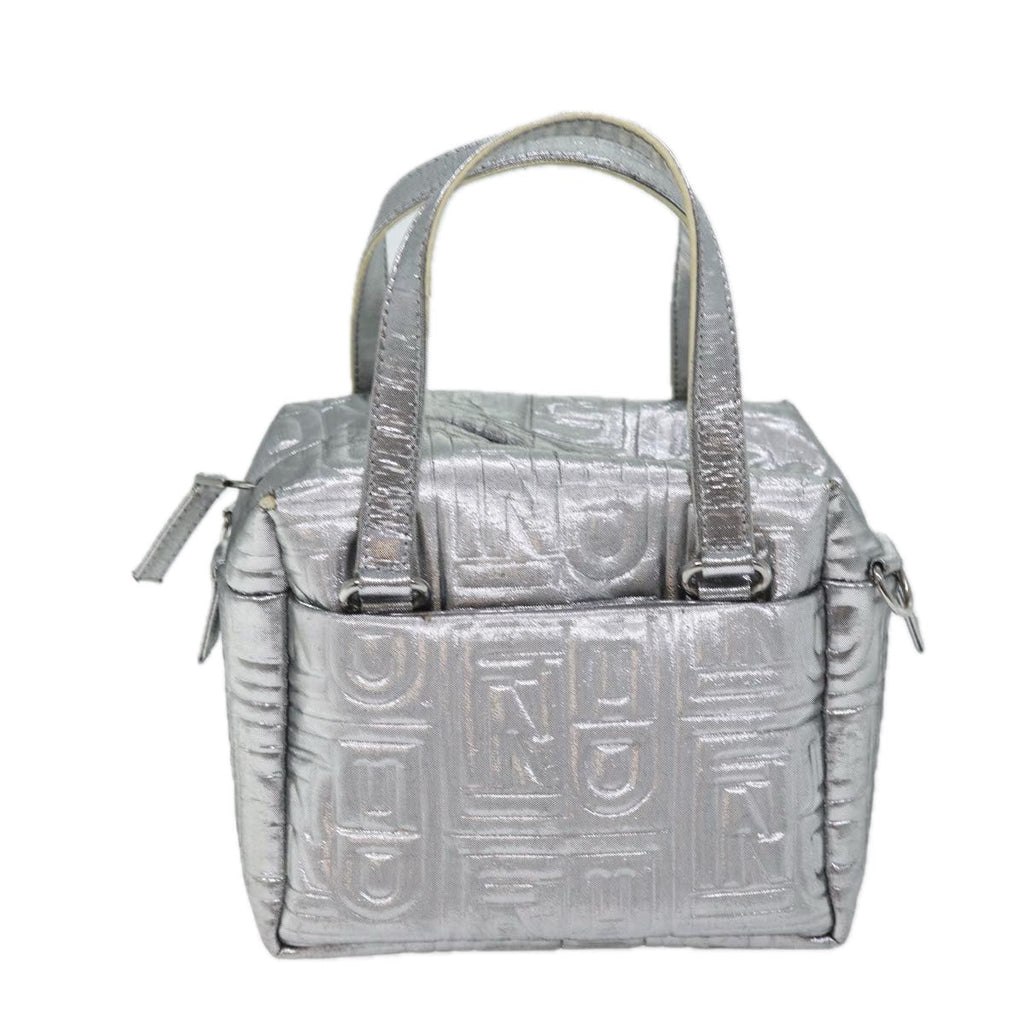 FENDI Zucca Canvas Hand Bag 2way Silver71228