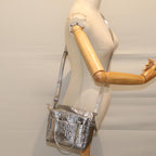 FENDI Zucca Canvas Hand Bag 2way Silver71228