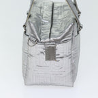 FENDI Zucca Canvas Hand Bag 2way Silver71228