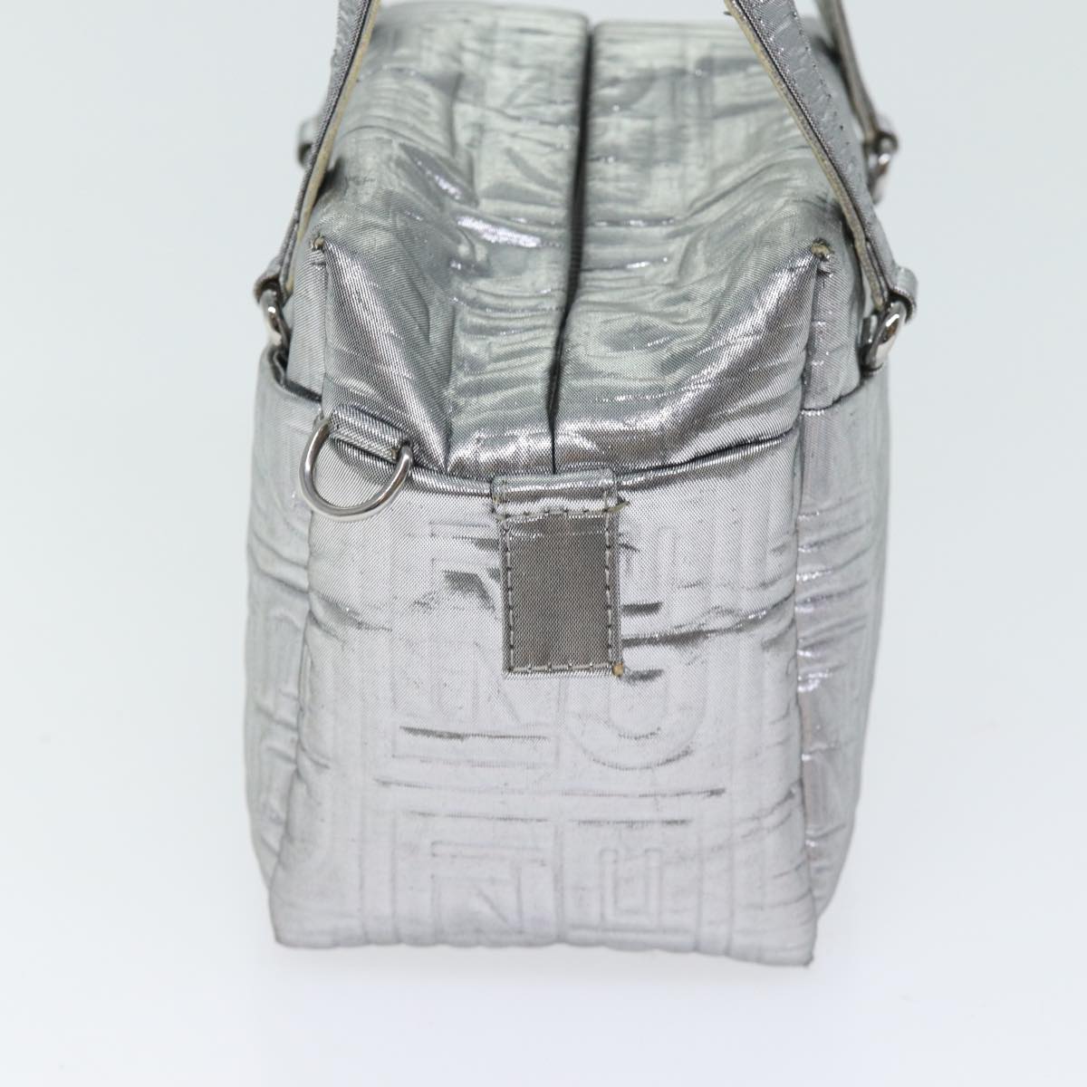 FENDI Zucca Canvas Hand Bag 2way Silver71228