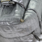 FENDI Zucca Canvas Hand Bag 2way Silver71228