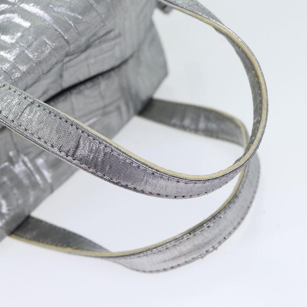 FENDI Zucca Canvas Hand Bag 2way Silver71228
