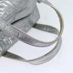 FENDI Zucca Canvas Hand Bag 2way Silver71228
