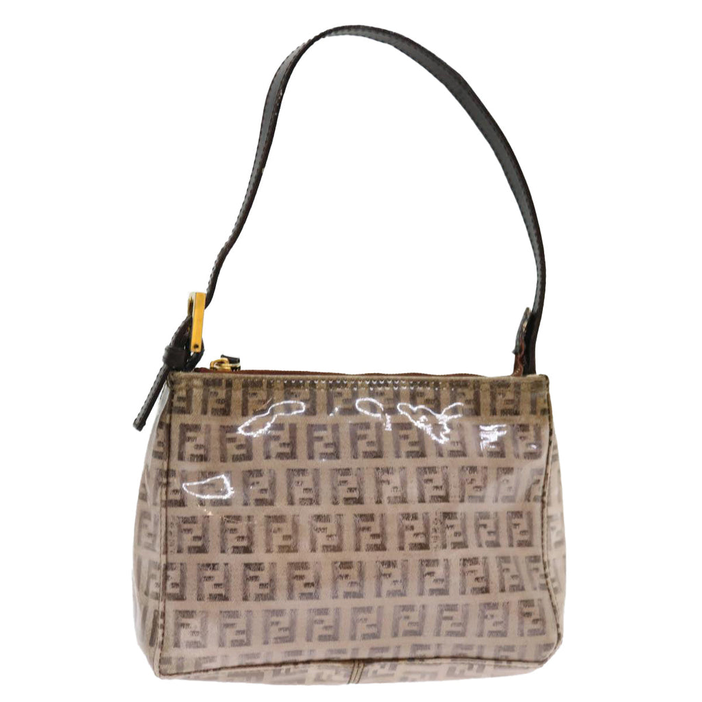 FENDI Zucchino Canvas Accessory Pouch Coated Canvas Beige71230