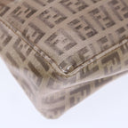 FENDI Zucchino Canvas Accessory Pouch Coated Canvas Beige71230