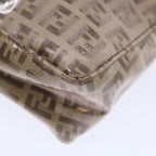 FENDI Zucchino Canvas Accessory Pouch Coated Canvas Beige71230