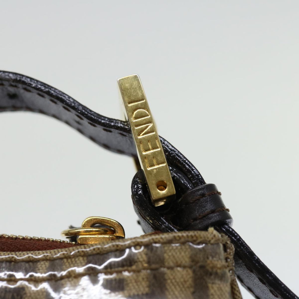 FENDI Zucchino Canvas Accessory Pouch Coated Canvas Beige71230