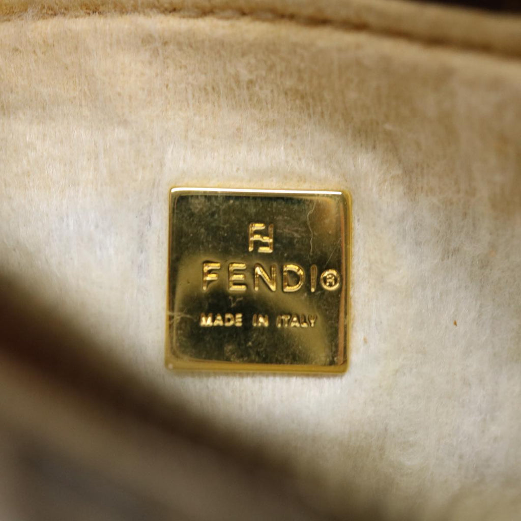 FENDI Zucchino Canvas Accessory Pouch Coated Canvas Beige71230