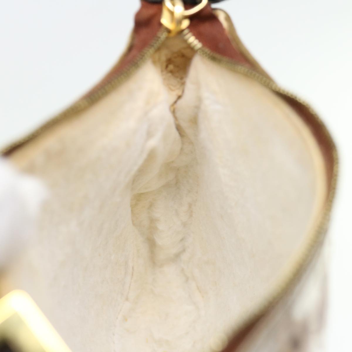 FENDI Zucchino Canvas Accessory Pouch Coated Canvas Beige71230