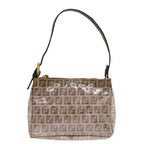 FENDI Zucchino Canvas Accessory Pouch Coated Canvas Beige71230