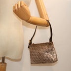 FENDI Zucchino Canvas Accessory Pouch Coated Canvas Beige71230