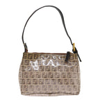 FENDI Zucchino Canvas Accessory Pouch Coated Canvas Beige71230