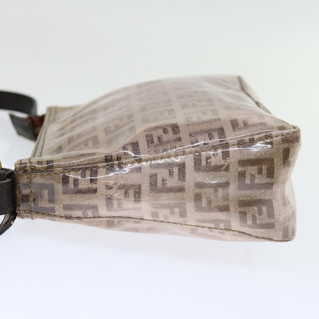 FENDI Zucchino Canvas Accessory Pouch Coated Canvas Beige71230