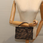 FENDI Zucca Canvas Vanity Cosmetic Pouch Brown71232