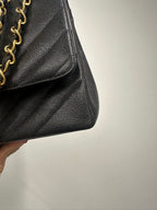 CHANEL-  1995 Straight Flap Jumbo shoulder bag
