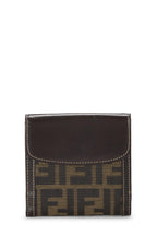 Fendi,  Brown Zucca Canvas Compact Wallet, Brown