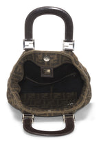 Fendi,  Brown Zucca Wool Handbag, Brown