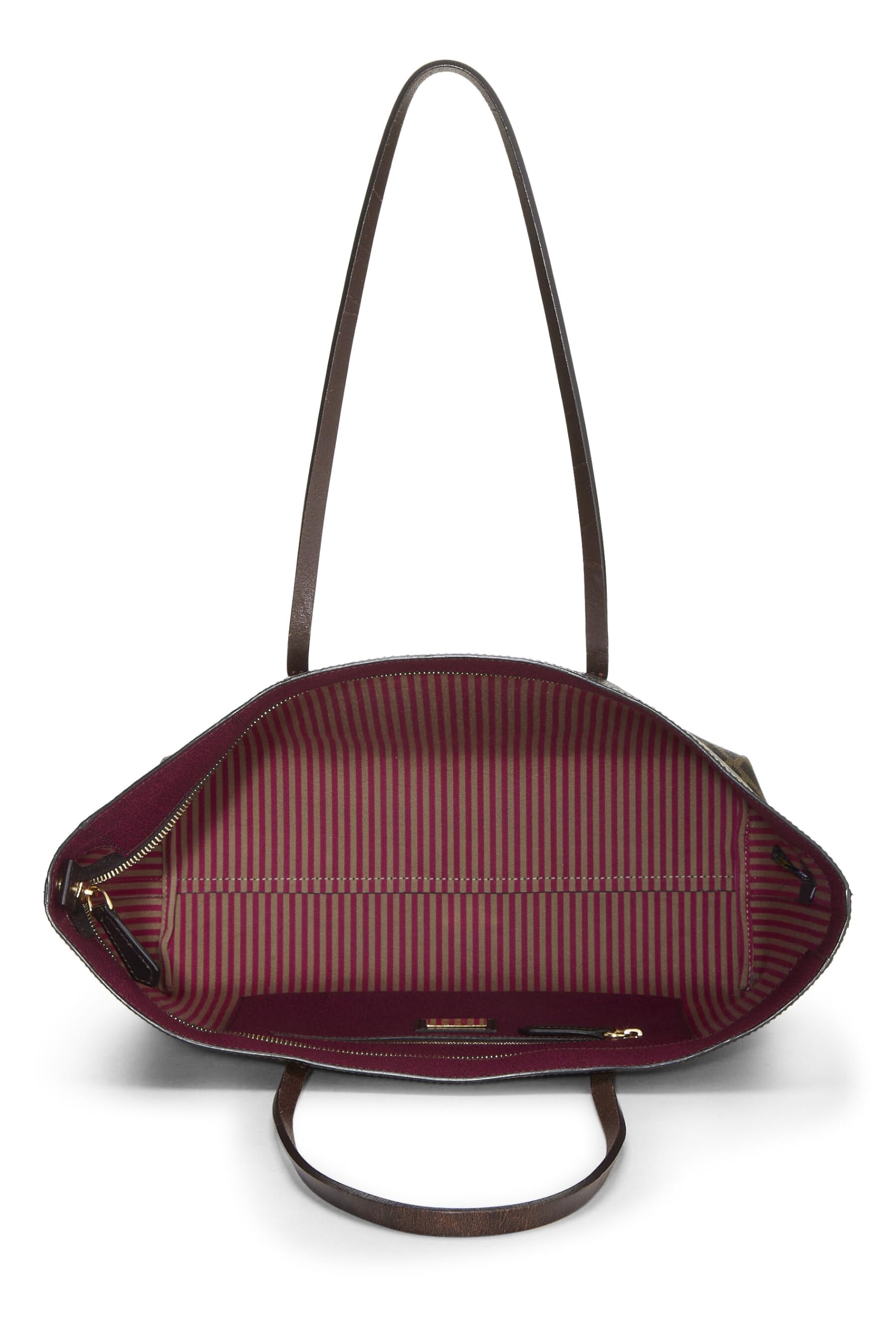 Fendi,  Purple Zucca Coated Canvas Roll Tote, Purple