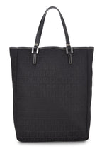 Fendi,  Black Zucchino Canvas Tote Small, Black