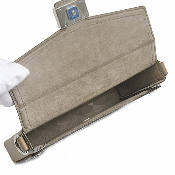 Fendi Canvas Zucca Baguette Soft Trunk Shoulder Bag