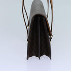 CELINE Macadam Canvas Shoulder Bag PVC Brown Auth 71427