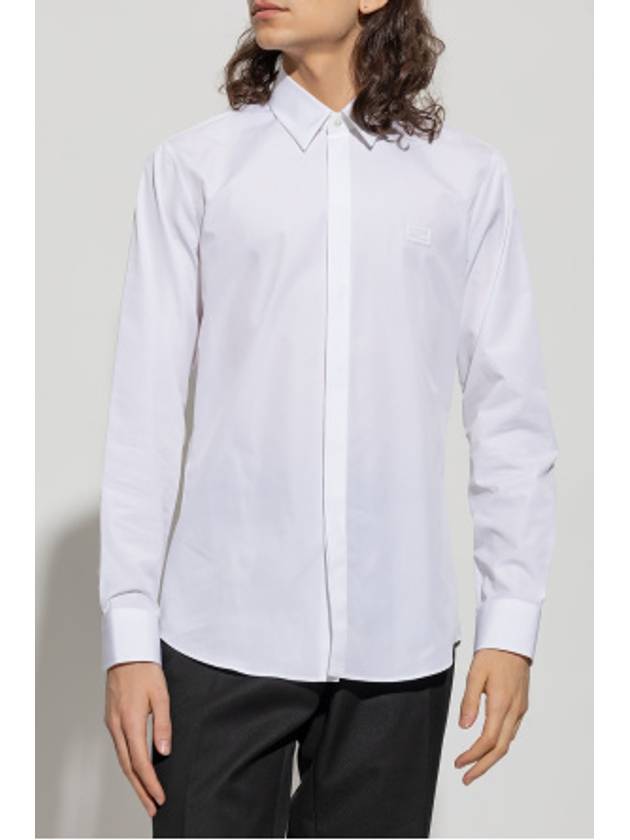 Fendi Men's Cotton Long Sleeve Shirt White