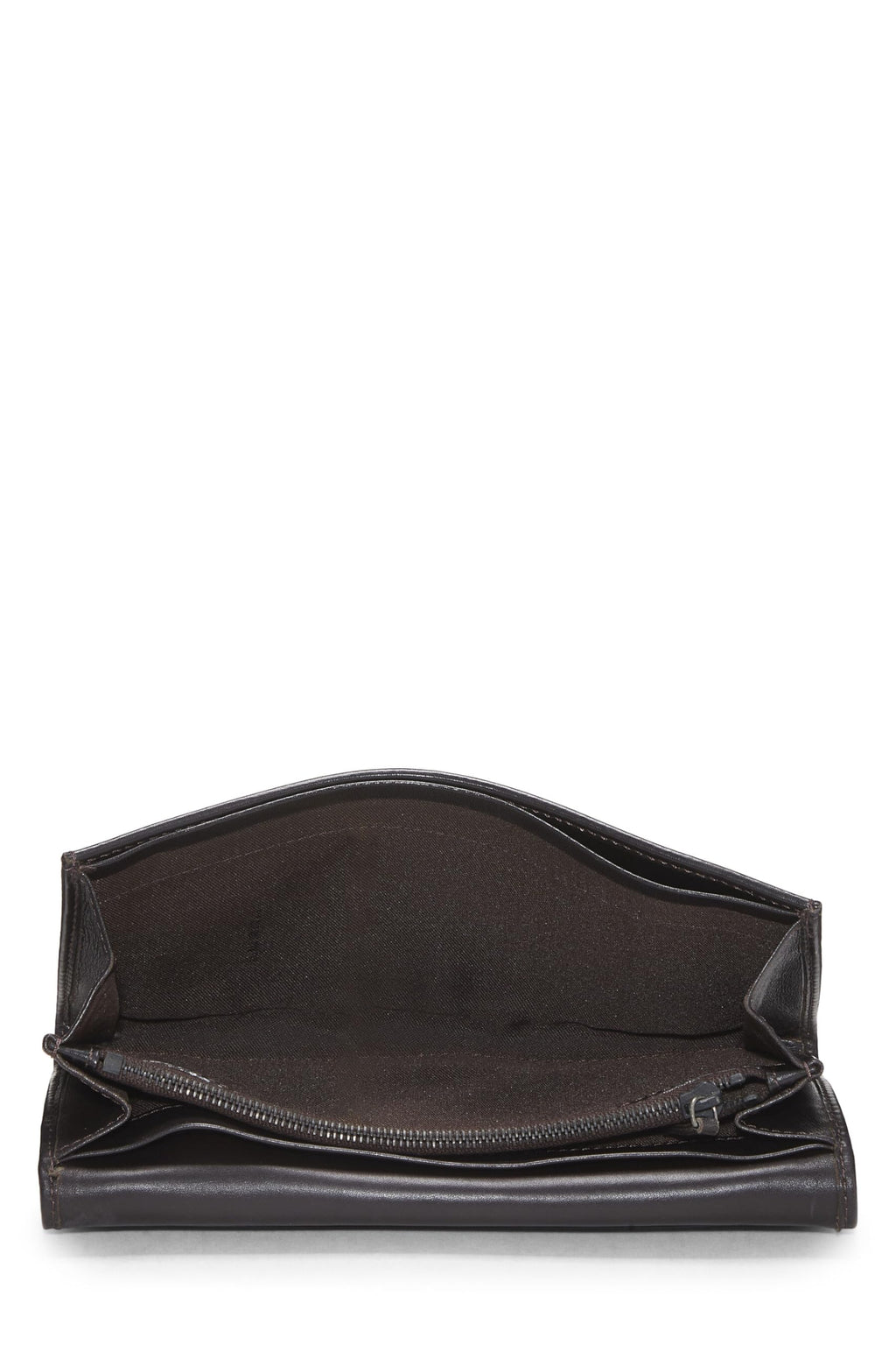 Fendi,  Brown Zucchino Canvas Long Wallet, Brown