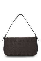 Fendi,  Brown Nylon Zucchino Shoulder Bag, Brown