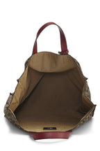 Fendi,  Brown Zucca Canvas Vertical Tote Medium, Red