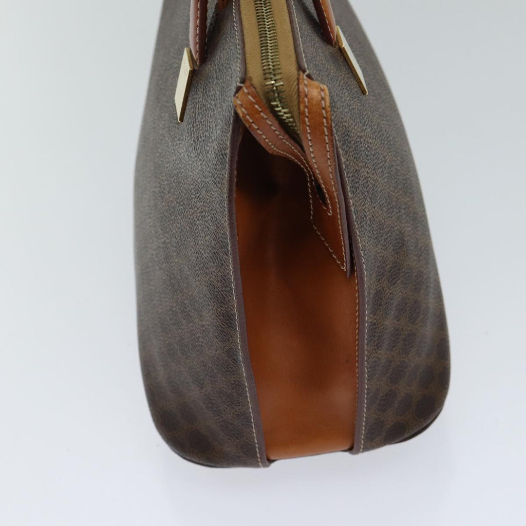 CELINE Macadam Canvas Hand Bag PVC Brown Auth 71532