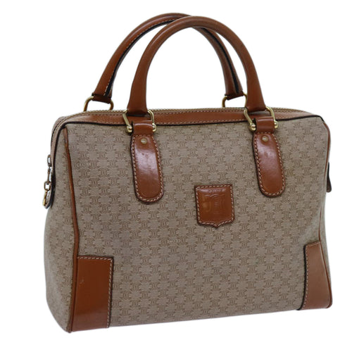 CELINE Macadam Canvas Hand Bag Beige  71533