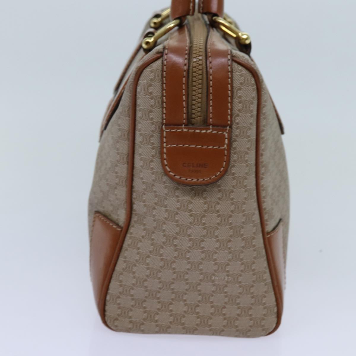 CELINE Macadam Canvas Hand Bag Beige  71533