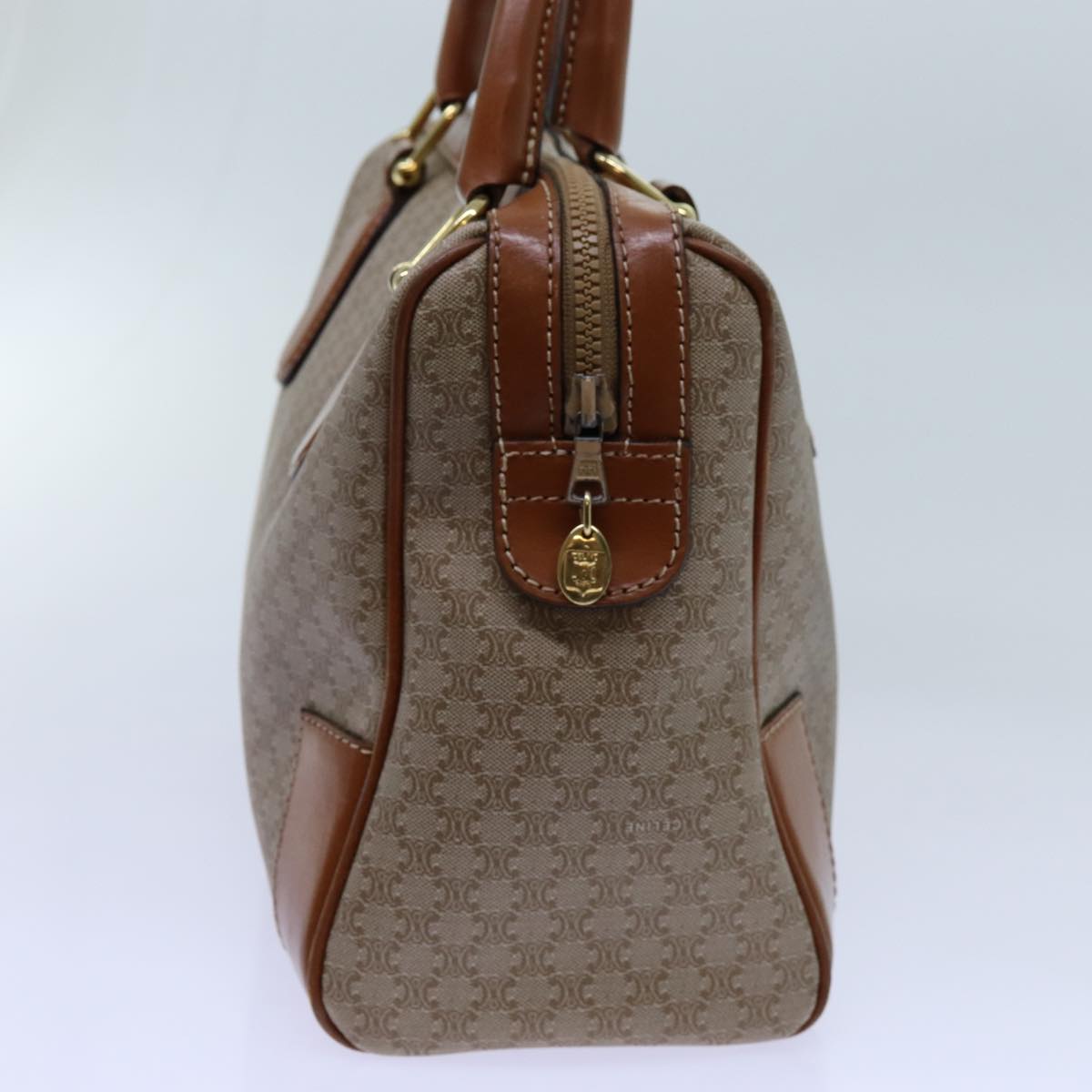 CELINE Macadam Canvas Hand Bag Beige  71533